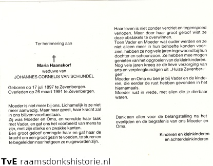 Maria Haanskorf Johannes Cornelis van Schijndel
