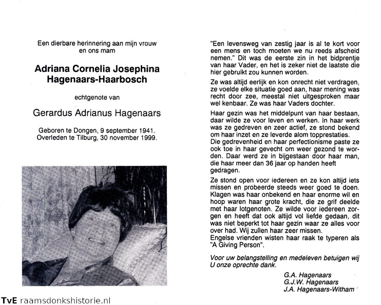 Adriana Cornelia Josephina Haarbosch Gerardus Adrianus Hagenaars
