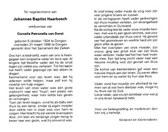 Johannes Baptist Haarbosch Cornelia Petronella van Dorst