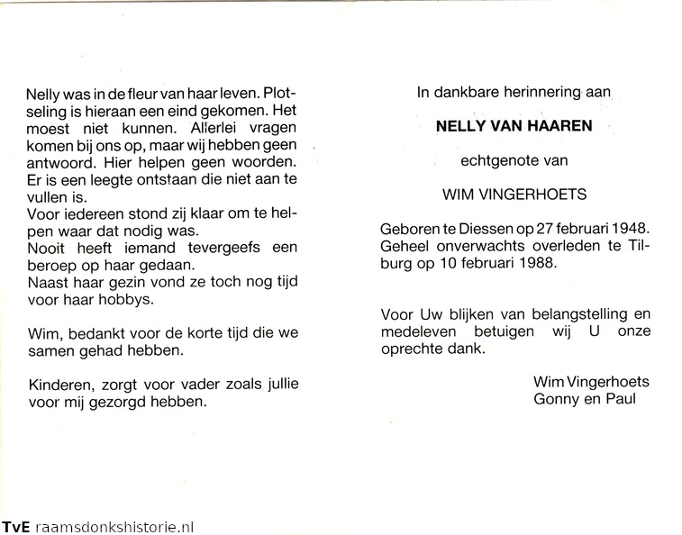 Nelly van Haaren Wim Vingerhoets
