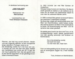 Jan Haast Riet Gorisse  (lp) Toos Driessen-Claassen