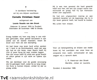 Cornelis Christiaan Haest Leonie Rosalia van den Broek