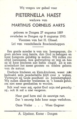 Pieternella Haest Martinus Cornelis Aarts