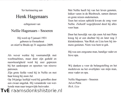 Henk Hagenaars Nellie Snoeren