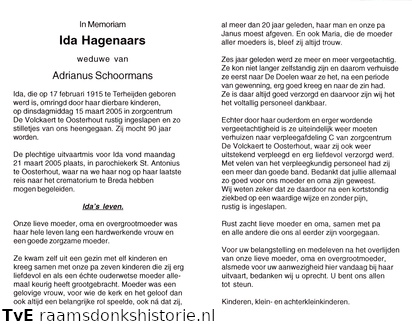 Ida Hagenaars Adrianus Schoormans