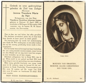Joanna Theodora Maria de Hair Theodorus Hendrikus Johannes Joosten