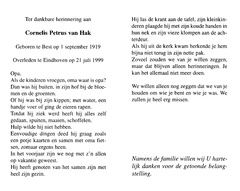 Cornelis Petrus van Hak