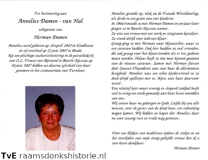 Annelies van Hal Herman Damen