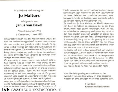 Jo Halters Janus van Bavel