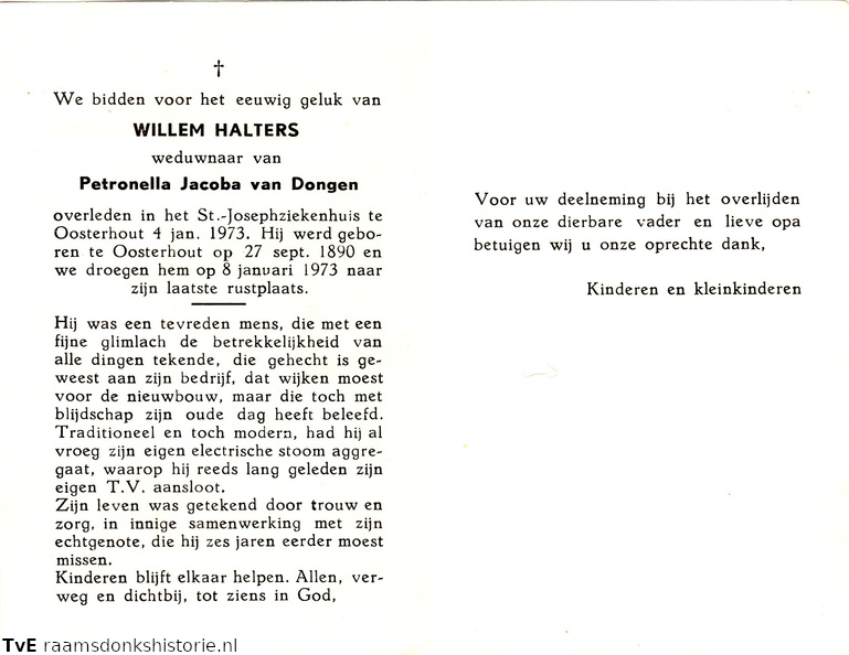 Willem Halters Petronella Jacoba van Dongen