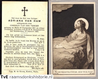 Adriana van Ham Cornelis van der Veeken