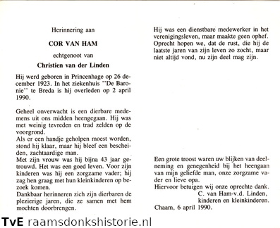 Cor van Ham Christien van der Linden