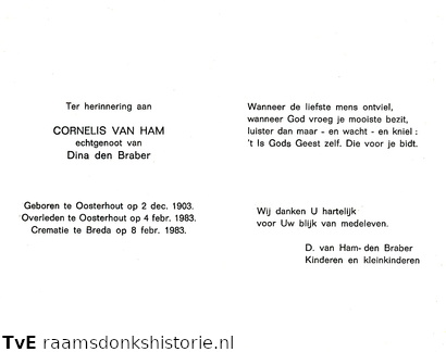 Cornelis van Ham Dina den Braber