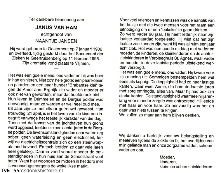 Janus van Ham Naantje Jansen