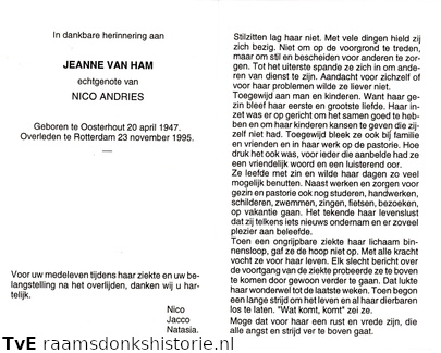 Jeanne van Ham Nico Andries