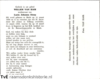 Willem van Ham Lucia Johanna Stoop
