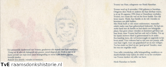 Yvonne van Ham Henk Hanselaar