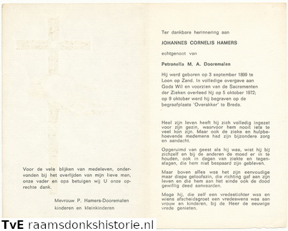 Johannes Cornelis Hamers Petronella M.A. Dooremalen