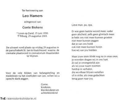 Leo Hamers Corrie Biekens