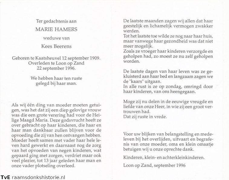 Marie Hamers Kees Beerens