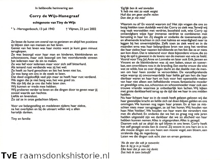 Corry Hanegraaf Tiny de Wijs