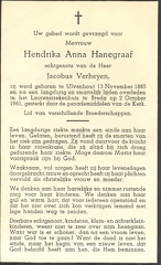 Hendrika Anna Hanegraaf Jacobus Verheyen