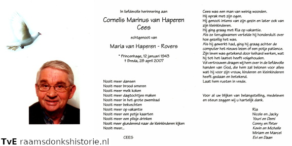 Cornelis Marinus van Haperen Maria Rovers