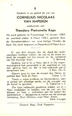 Cornelius Nicolaas van Haperen Theodora Pietronella Kops