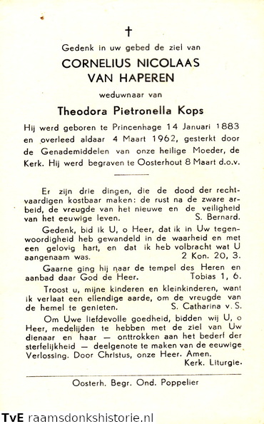 Cornelius Nicolaas van Haperen Theodora Pietronella Kops