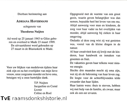 Adriana Havermans Theodorus Nuijten