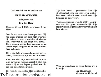 Kees Havermans Bep den Haan