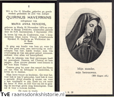 Quirinus Havermans Maria Anna Reniers
