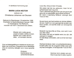 Maria Lucia Hector Christianus Johannes van Deursen