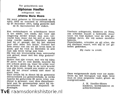Alphonse Heeffer Johanna Maria Moors