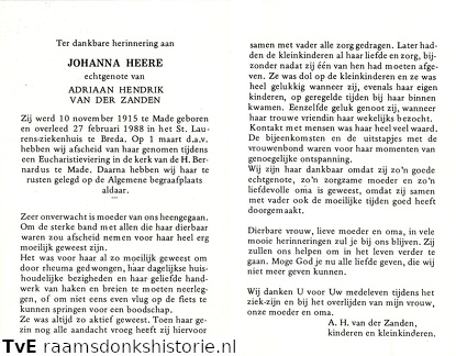 Johanna Heere Adriaan Hendrik van der Zanden