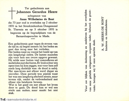 Johannes Gerardus Heere Anna Wilhelmina de Bont