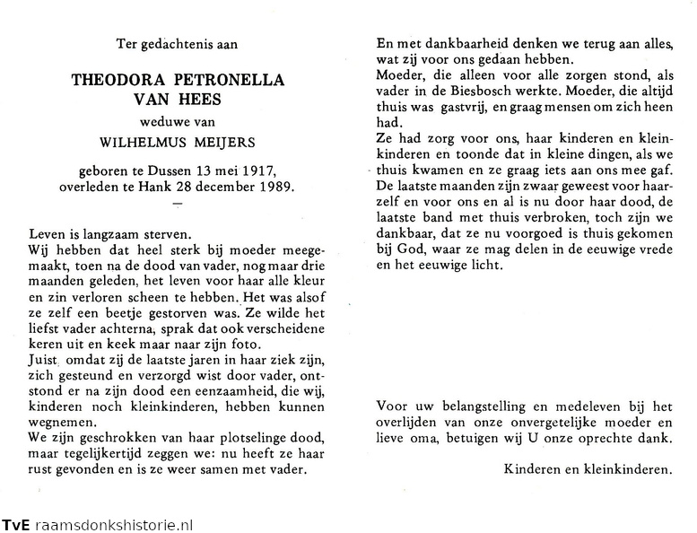 Theodora Petronella van Hees Wilhelmus Meijers