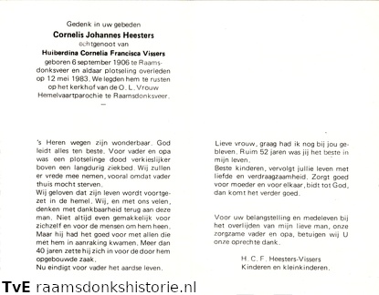 Cornelis Johannes Heesters Huiberdina Cornelia Francisca Vissers