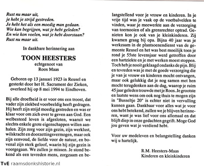 Toon Heesters Roos Maas