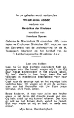 Wilhelmina Hegge Hendrikus der Kinderen-Henicus Sporen