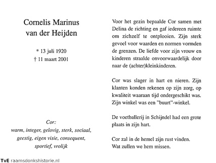 Cornelis Marinus  van der Heijden