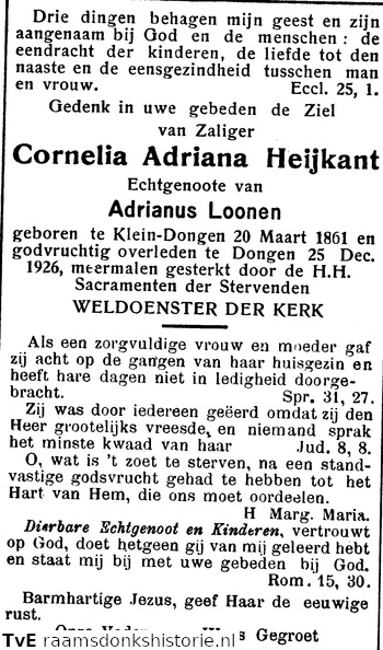Cornelia Adriana Heijkant Adrianus Loonen