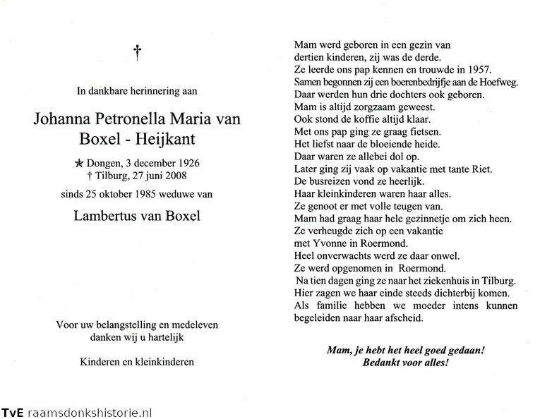 Johanna Petronella Maria Heijkant Lambertus van Boxel