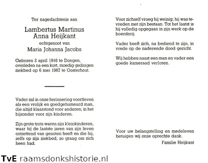 Lambertus Martinus Anna Heijkant Maria Johanna Jacobs