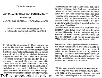 Adriana Henrica van den Heijkant Jacobus Christiaan Nicolaas Jansen