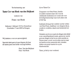 Cor van den Heijkant Frans van Hoek