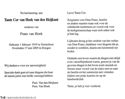 Cor van den Heijkant Frans van Hoek