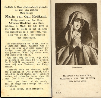 Maria van den Heijkant Adrianus Hendrikus van Oers