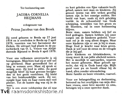 Jacoba Cornelia Heijmans Petrus Jacobus van den Broek