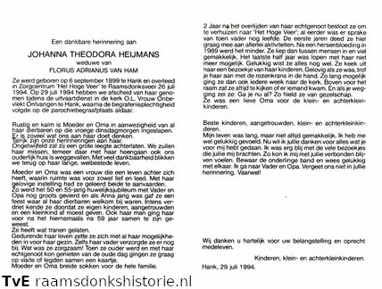 Johanna Theodora Heijmans Florus Adrianus van Ham